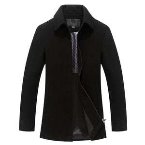 Men's Winter Wool Coat Casual Slim Fit Autumn Fashion